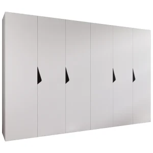 Draaideurkast Sandi 1 300 (150×2) / 202 / 52 (Wit + handgrepen: Zwart) Draaideurkast Sandi 1 300 (150×2) / 202 / 52 (Wit + handgrepen: Zwart)