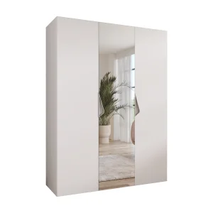 Draaideurkast Sandi 2 150 / 202 / 52 (Wit + handgrepen: Kasjmier)