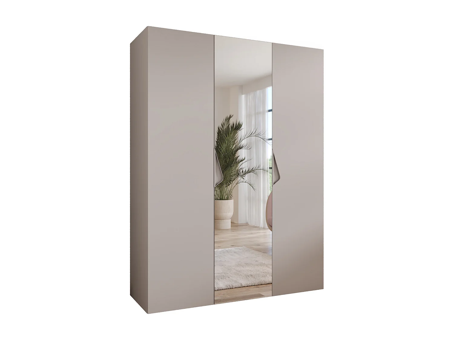 Draaideurkast Sandi 2 150 / 202 / 52 (Kasjmier + handgrepen: Kasjmier)