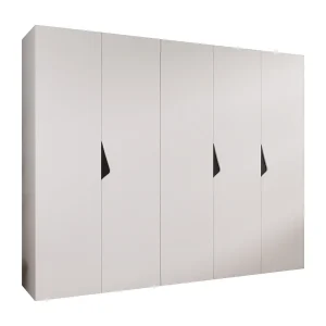 Draaideurkast Sandi 1 250 / 202 / 52 (Wit + handgrepen: Zwart) Draaideurkast Sandi 1 250 / 202 / 52 (Wit + handgrepen: Zwart)