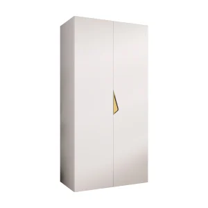 Draaideurkast Sandi 1 100 / 202 / 52 (Wit + handgrepen: Goud) Draaideurkast Sandi 1 100 / 202 / 52 (Wit + handgrepen: Goud)