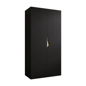 Draaideurkast Sandi 1 100 / 202 / 52 (Zwart + handgrepen: Goud) Draaideurkast Sandi 1 100 / 202 / 52 (Zwart + handgrepen: Goud)