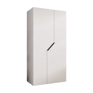 Draaideurkast Andrew 1 100 / 202 / 52 (Wit + handgrepen: Zwart)