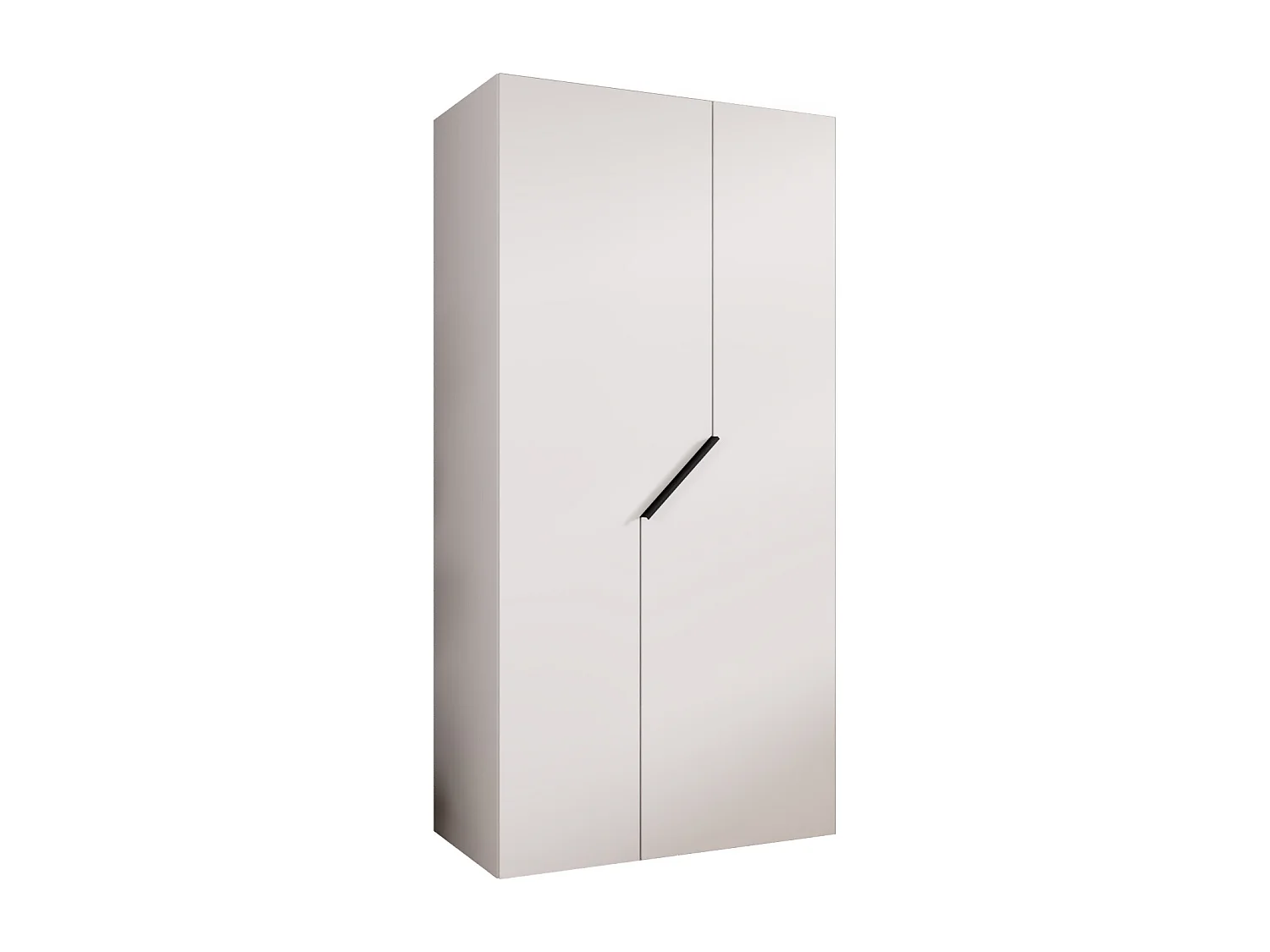 Draaideurkast Andrew 1 100 / 202 / 52 (Wit + handgrepen: Zwart)