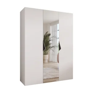 Draaideurkast Sandi 2 150 / 202 / 52 (Wit + handgrepen: Zwart)