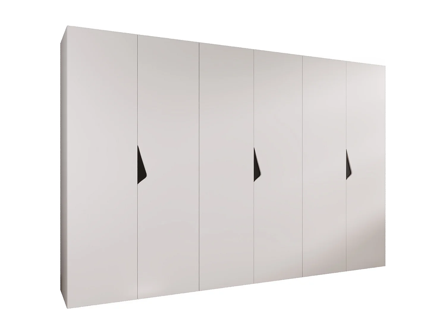 Draaideurkast Sandi 1 300 (100x3) / 202 / 52 (Wit + handgrepen: Zwart)