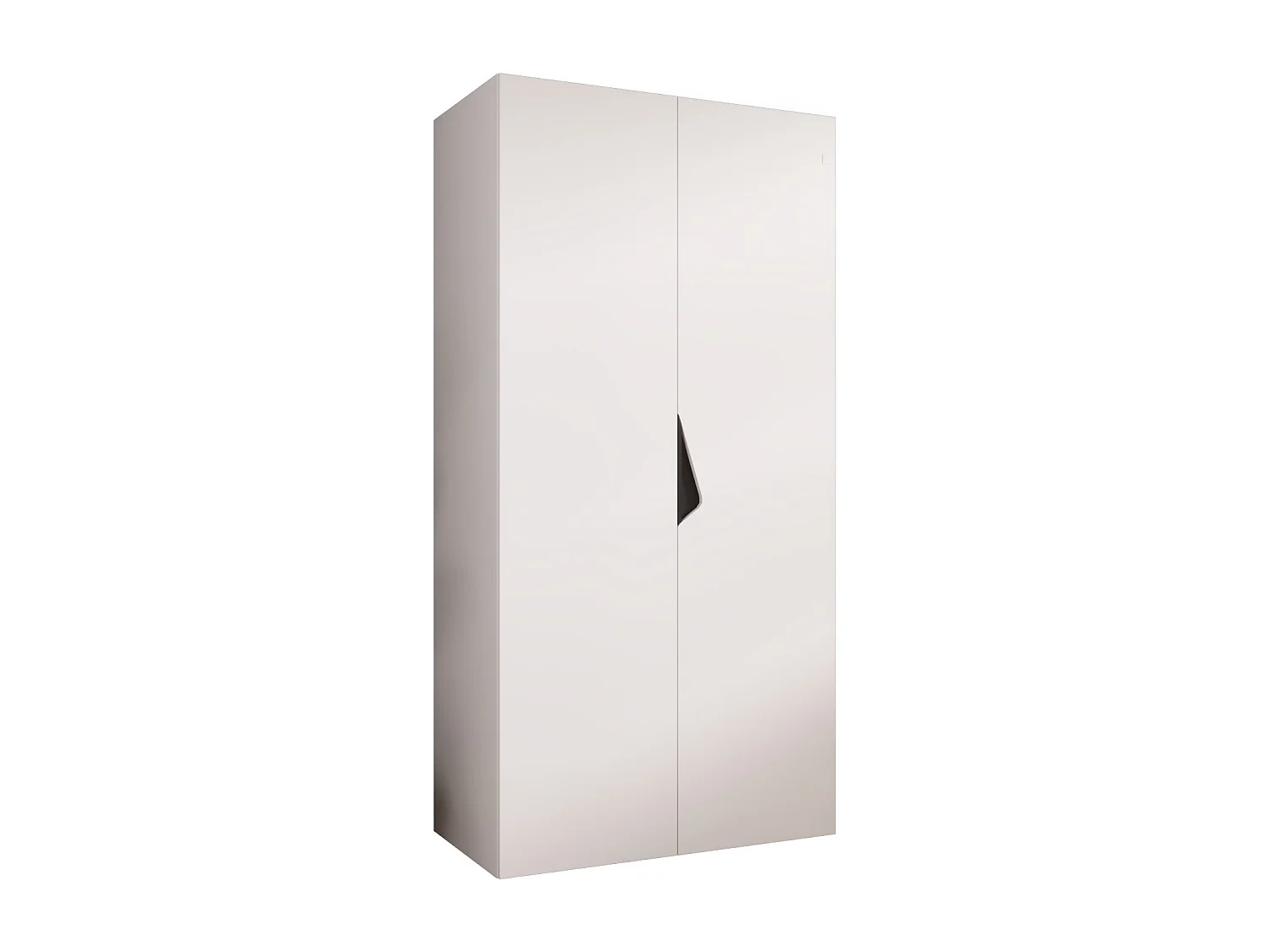 Draaideurkast Sandi 1 100 / 202 / 52 (Wit + handgrepen: Zwart)