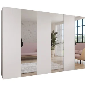 Draaideurkast Sandi 2 300 (100×3) / 202 / 52 (Wit + handgrepen: Zwart) Draaideurkast Sandi 2 300 (100×3) / 202 / 52 (Wit + handgrepen: Zwart)