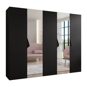 Draaideurkast Sandi 2 250 / 202 / 52 (Zwart + handgrepen: Zwart) Draaideurkast Sandi 2 250 / 202 / 52 (Zwart + handgrepen: Zwart)