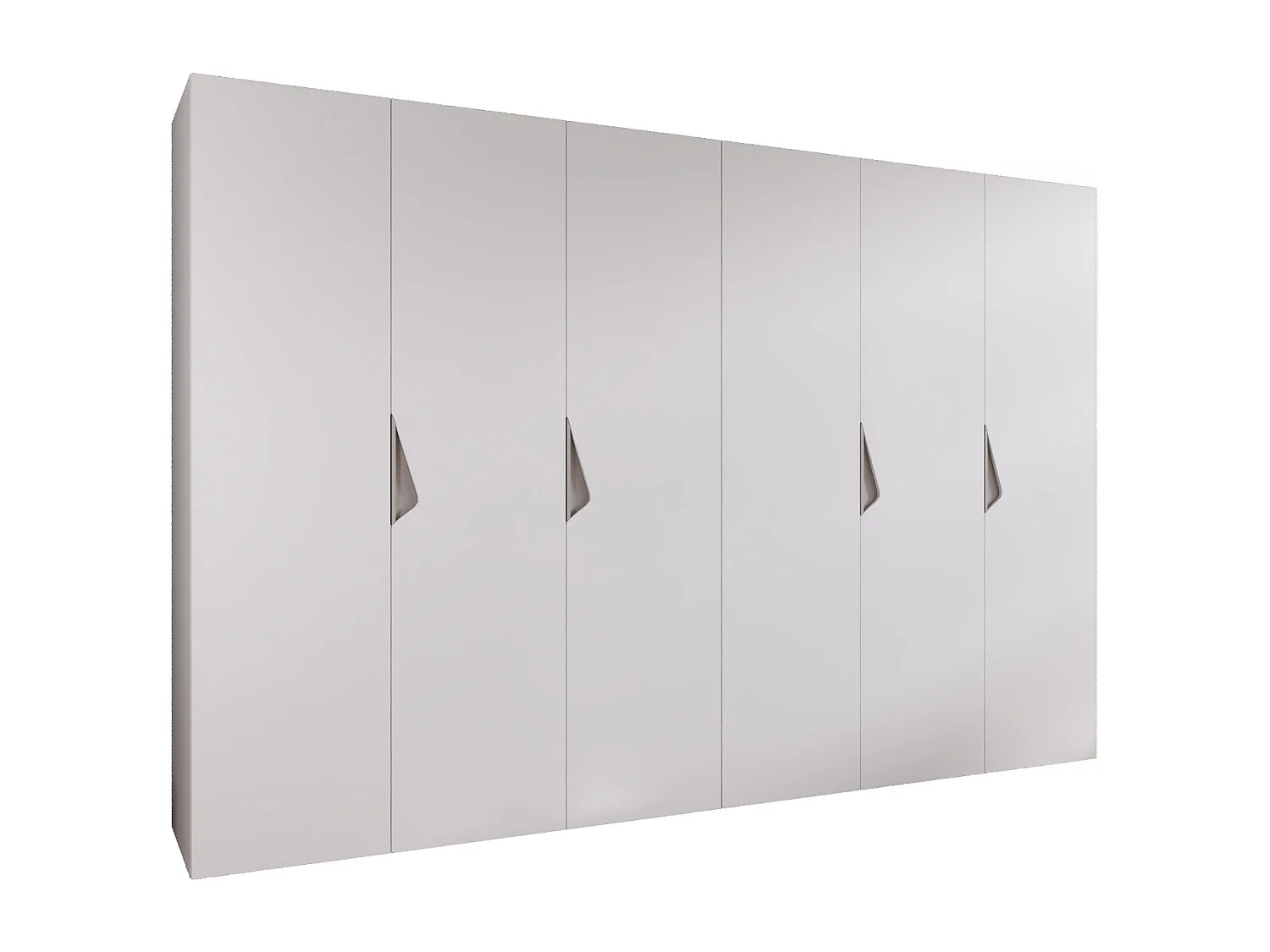 Draaideurkast Sandi 1 300 (150x2) / 202 / 52 (Wit + handgrepen: Kasjmier)