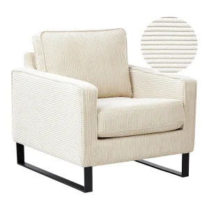 Fauteuil VIND Corduroy Lichtbeige Fauteuil VIND Corduroy Lichtbeige