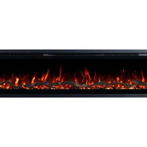 Elektrische haard REGAL 152 – premium vlam – voor wand en inbouw – 152x35x12 cm – LED-haard met verwarming 900/1800 W
