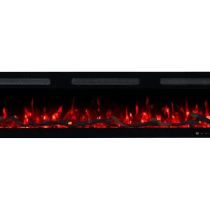 Elektrische haard MONARCH 127 – premium vlam – voor wand en inbouw – 127x13x35 cm – LED-haard met verwarming 900/1800 W