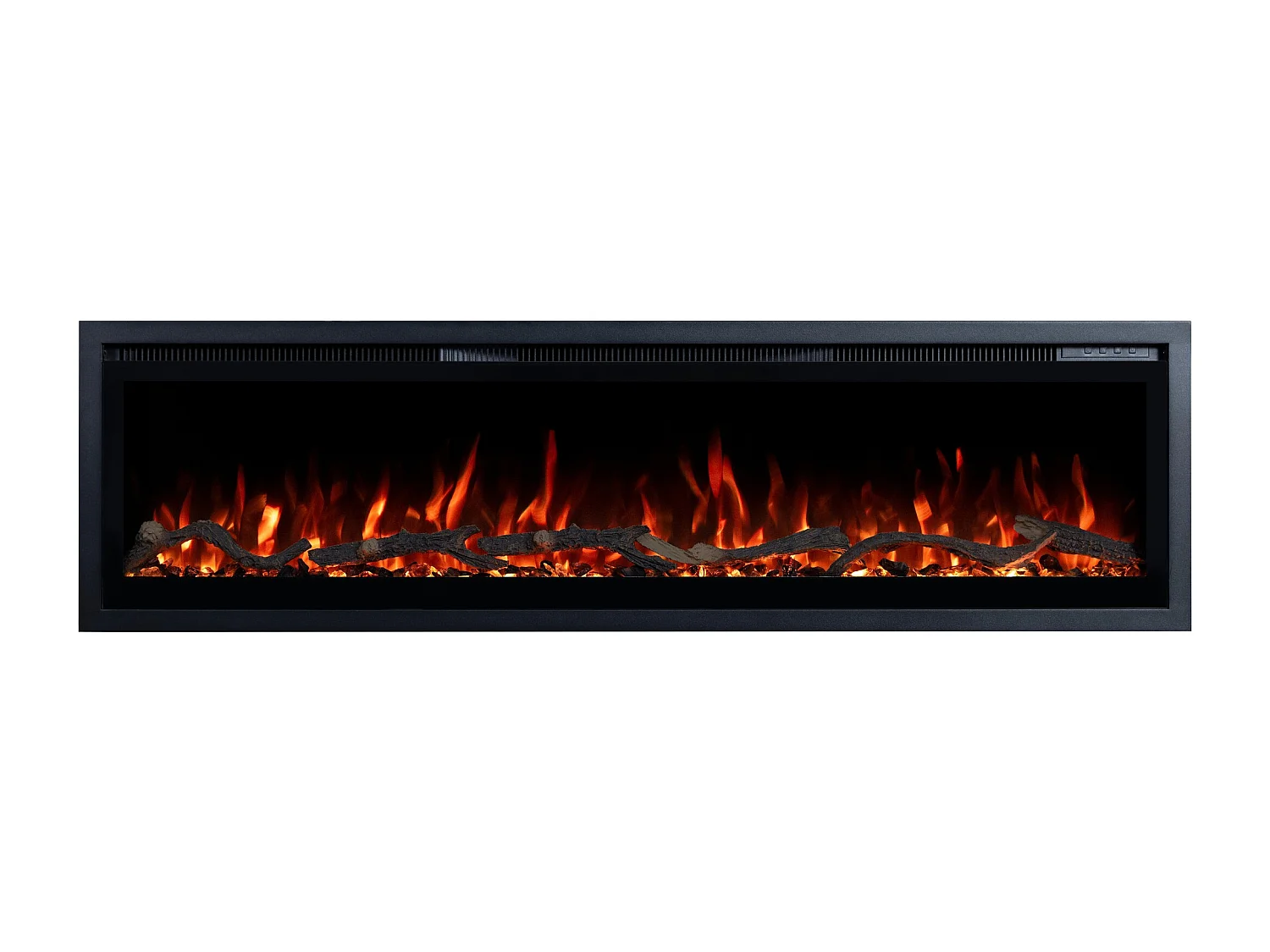 Elektrische haard REGAL 106 - premium vlam - voor wand en inbouw - 106x35x12 cm - LED-haard met verwarming 900/1800 W