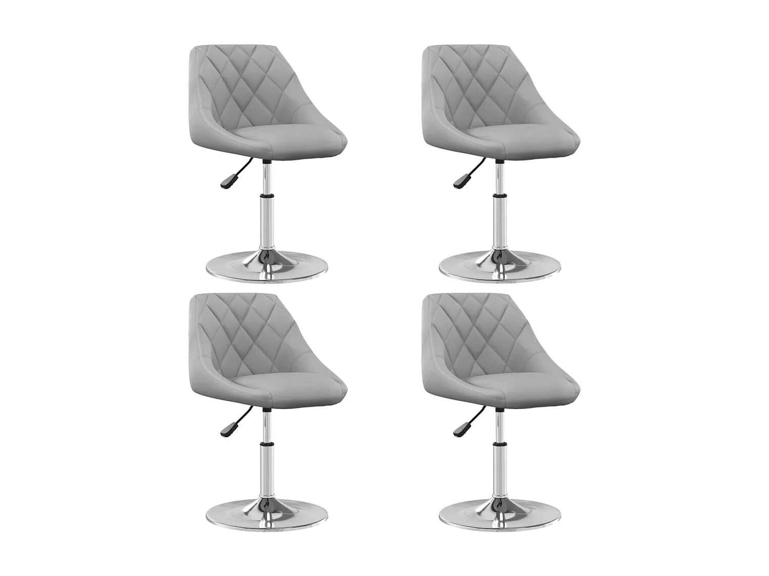 Eetkamerstoelen draaibaar 4 st fluweel lichtgrijs