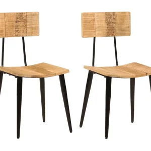 Eetkamerstoelen 2 st 44x40x80 cm massief mangohout