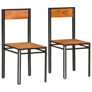 Eetkamerstoelen 2 st massief acaciahout Eetkamerstoelen 2 st massief acaciahout