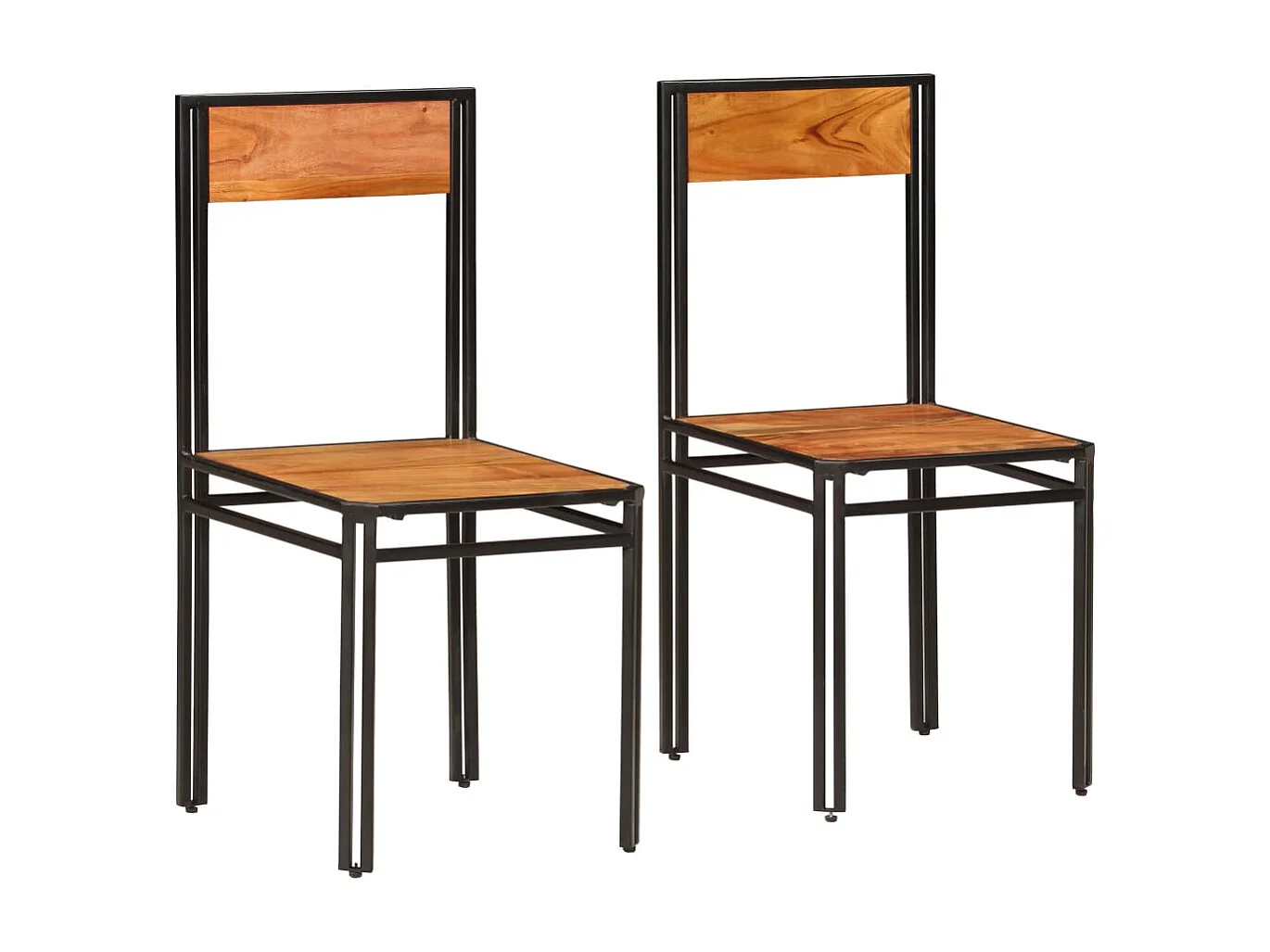 Eetkamerstoelen 2 st massief acaciahout
