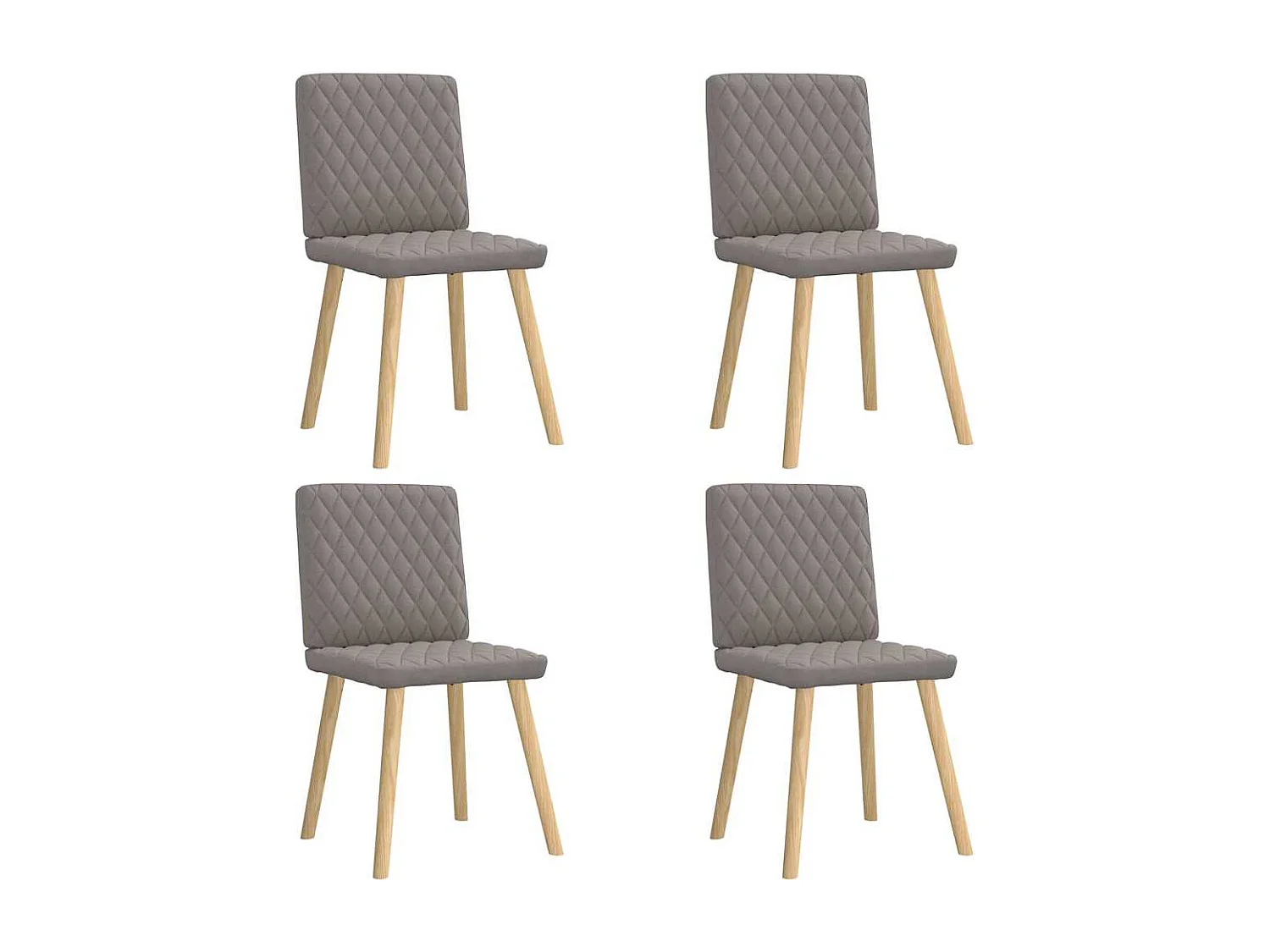 Eetkamerstoelen 4 st draaibaar stof taupe