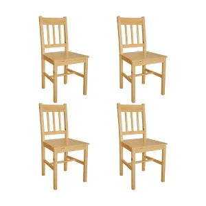 Eetkamerstoelen 4 st grenenhout Eetkamerstoelen 4 st grenenhout
