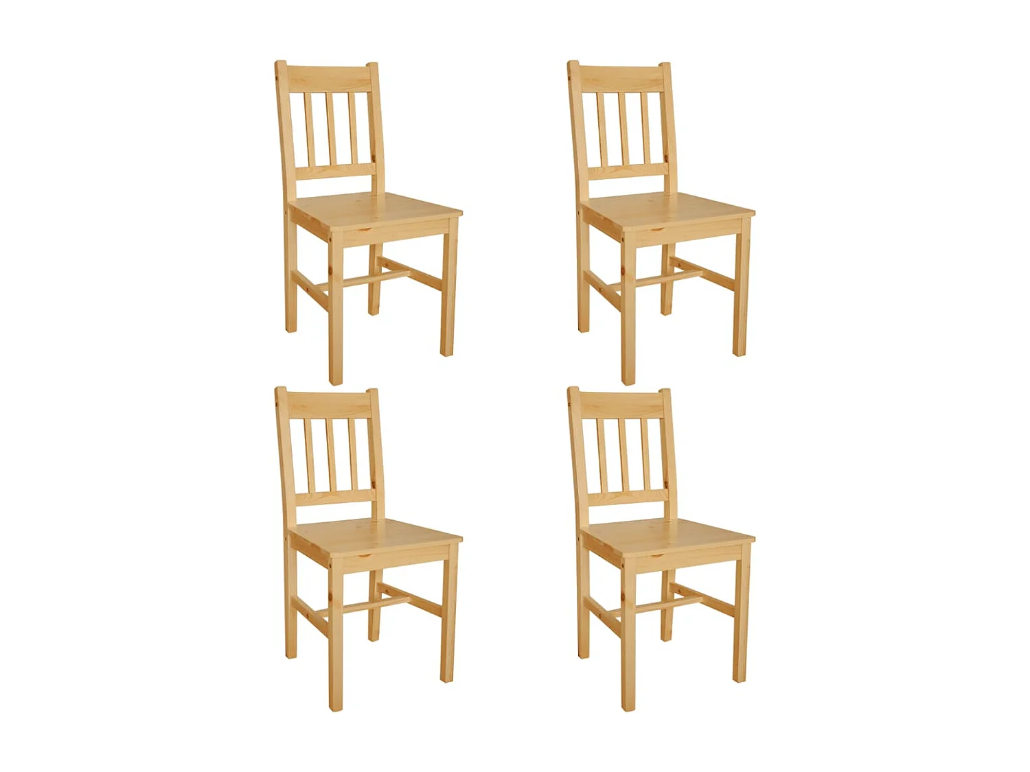 Eetkamerstoelen 4 st grenenhout
