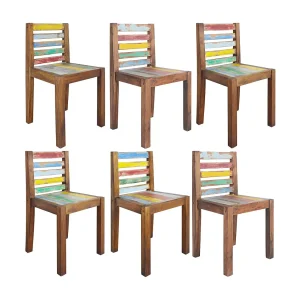 Eetkamerstoelen 6 st massief gerecycled hout Eetkamerstoelen 6 st massief gerecycled hout