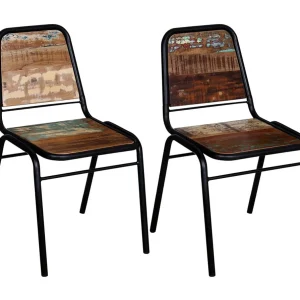 Eetkamerstoelen 2 st massief gerecycled hout Eetkamerstoelen 2 st massief gerecycled hout