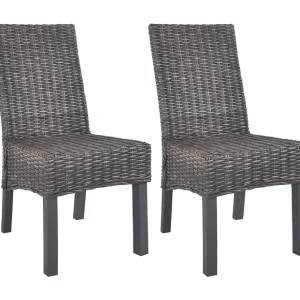 Eetkamerstoelen 2 st kubu rattan en mangohout bruin Eetkamerstoelen 2 st kubu rattan en mangohout bruin