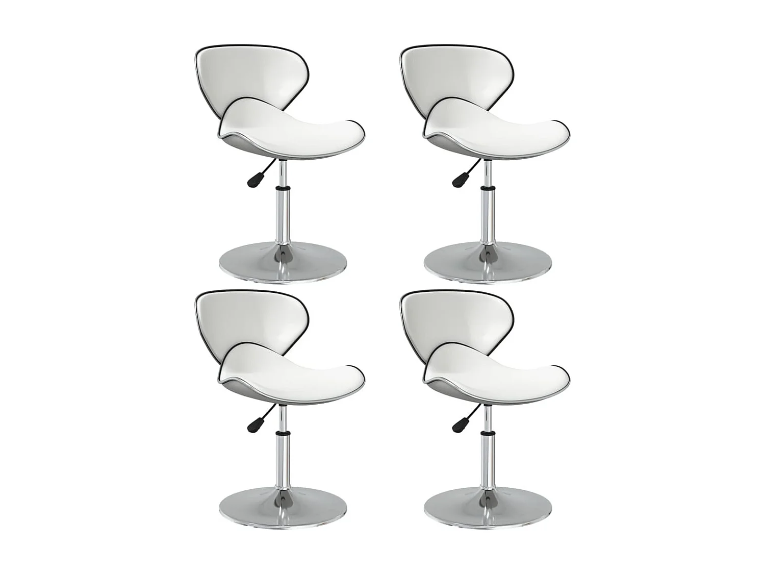 Eetkamerstoelen 4 st kunstleer wit