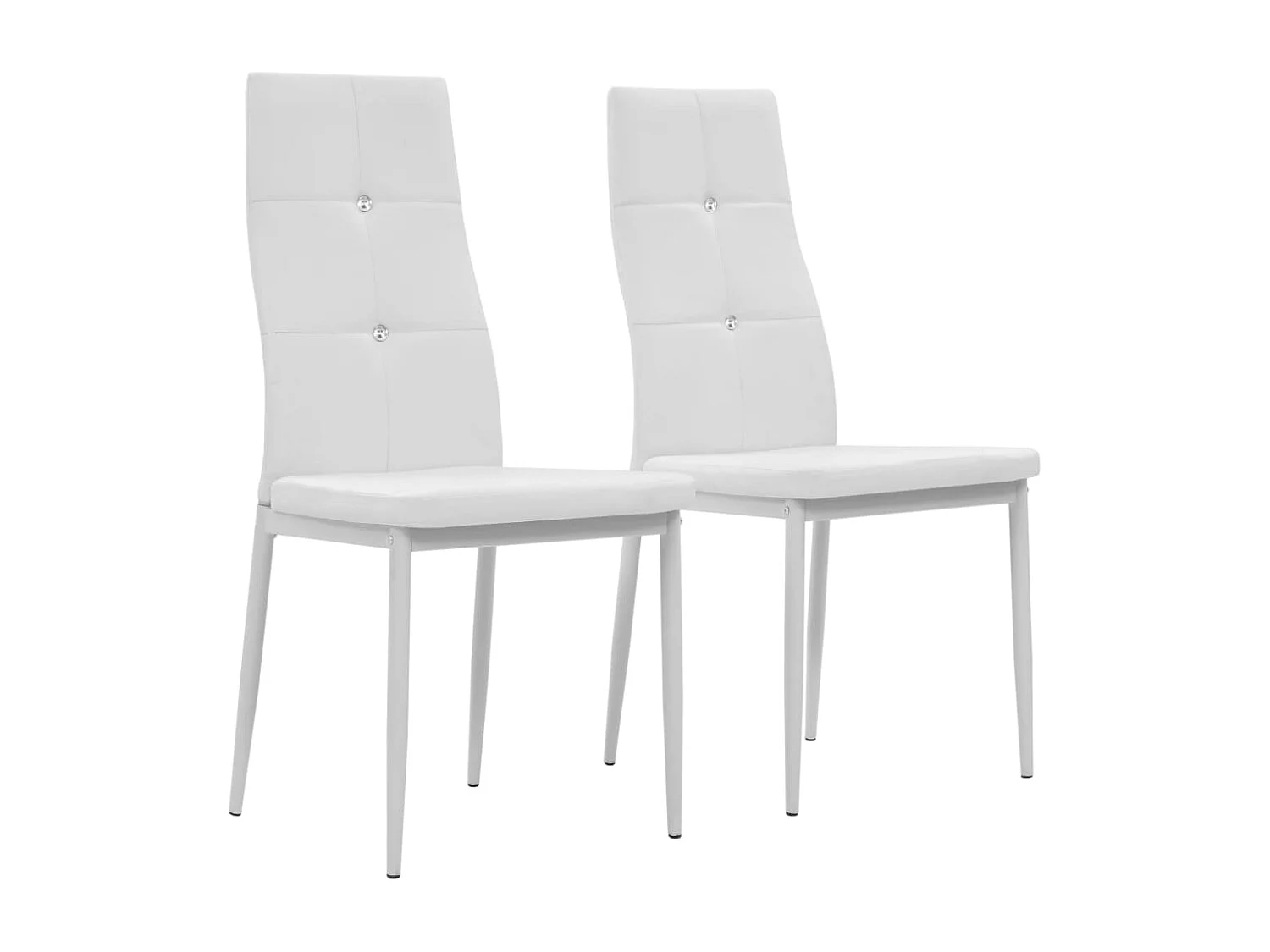 Eetkamerstoelen 2 st kunstleer wit