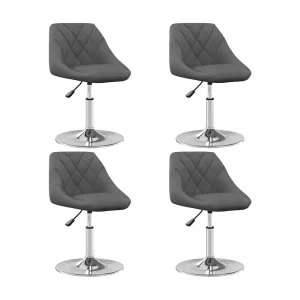 Eetkamerstoelen draaibaar 4 st fluweel donkergrijs Eetkamerstoelen draaibaar 4 st fluweel donkergrijs