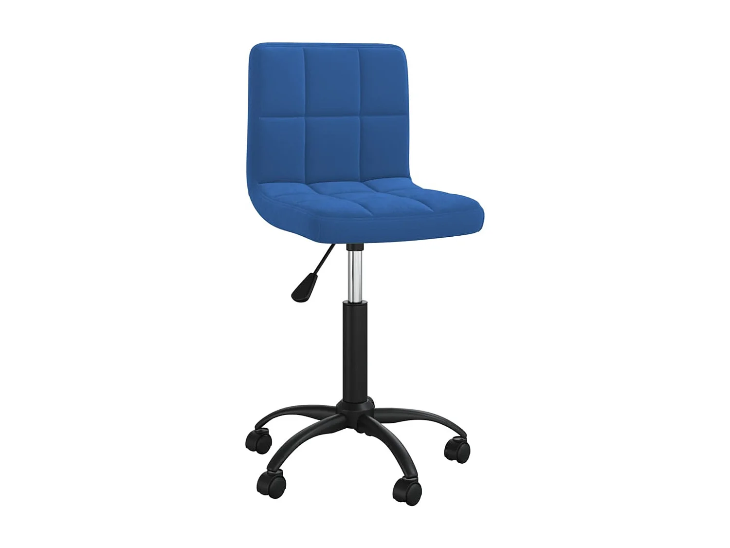 Eetkamerstoel draaibaar fluweel blauw
