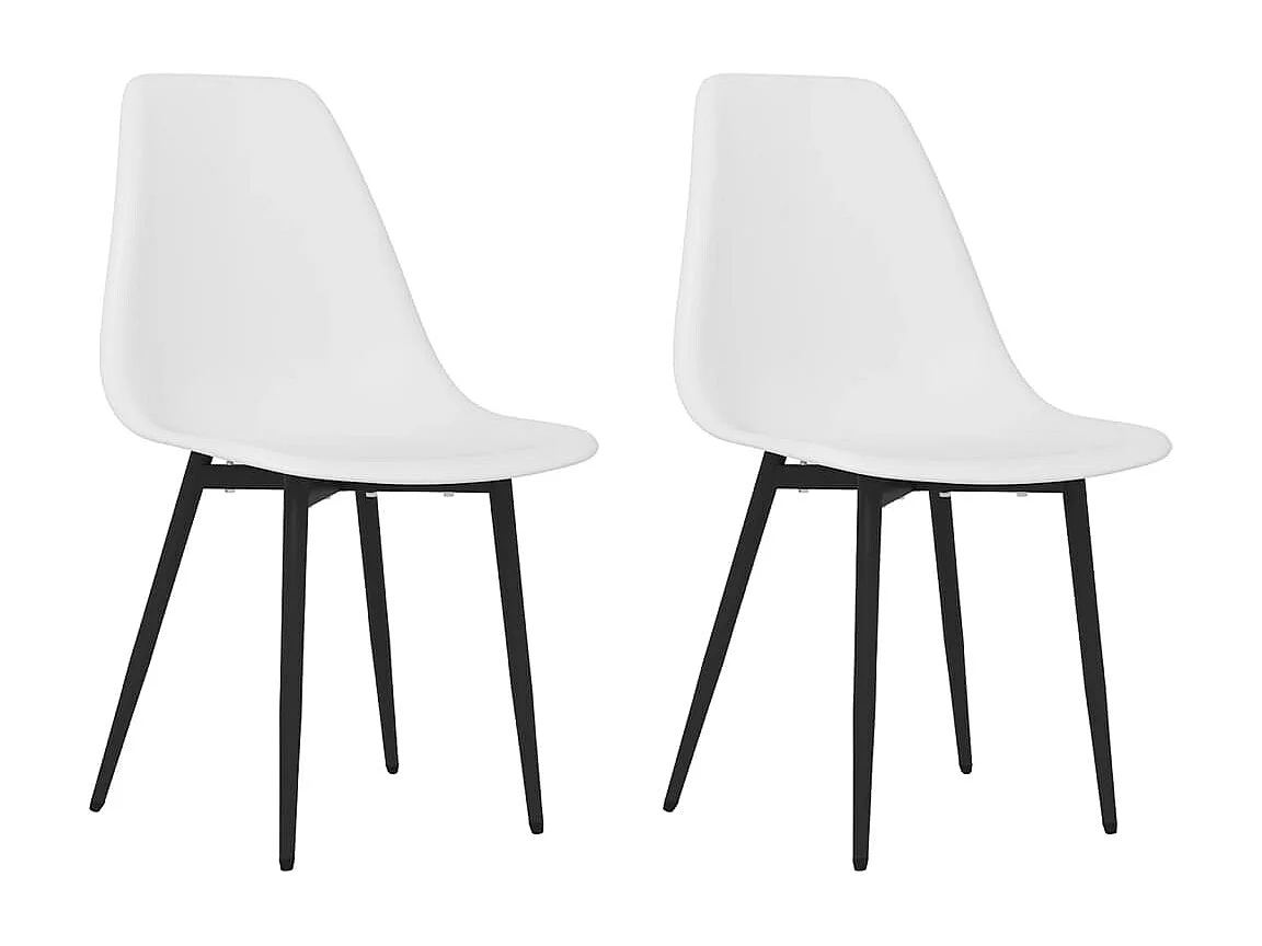 Eetkamerstoelen 2 st PP wit