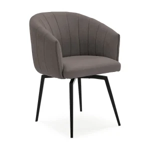 Fauteuil met structuur en poten in metaal 60×60 h81 cm Fauteuil met structuur en poten in metaal 60×60 h81 cm