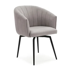 Fauteuil met structuur en poten in metaal 60×60 h81 cm Fauteuil met structuur en poten in metaal 60×60 h81 cm