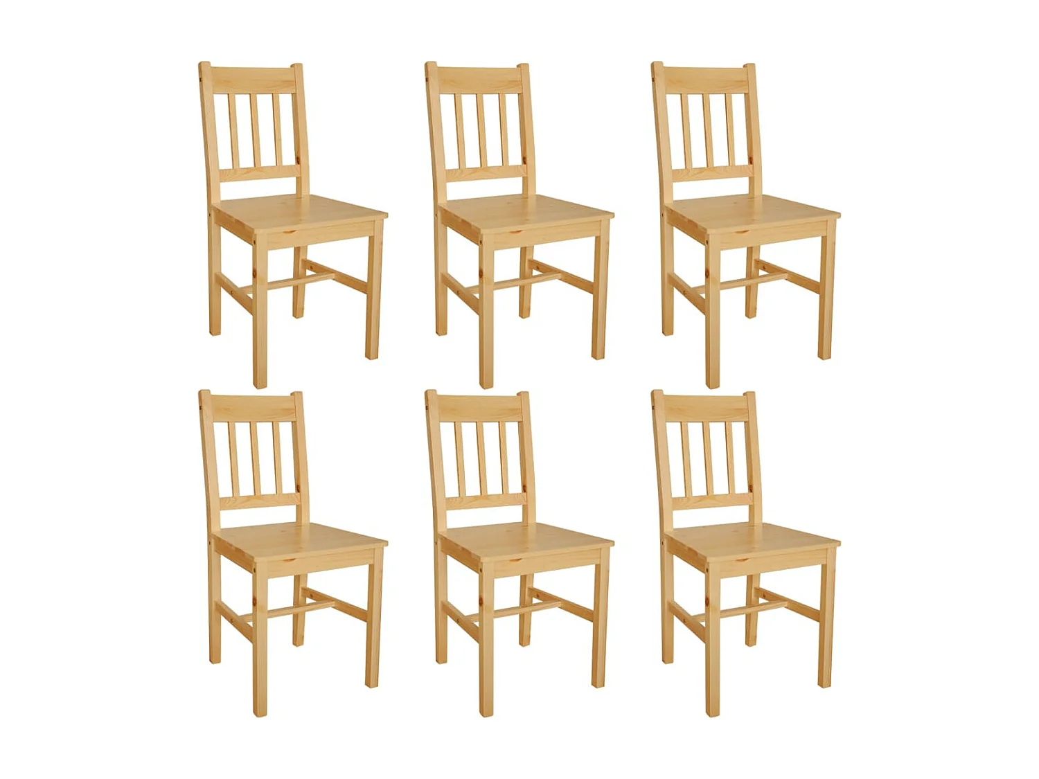 Eetkamerstoelen 6 st grenenhout