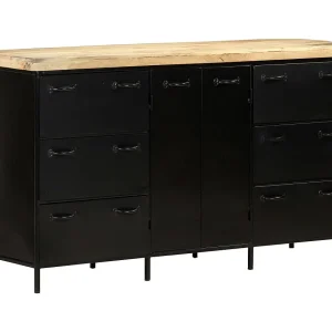 Dressoir 140x38x76 cm ruw mangohout Dressoir 140x38x76 cm ruw mangohout