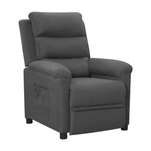 Fauteuil verstelbaar stof donkergrijs Fauteuil verstelbaar stof donkergrijs