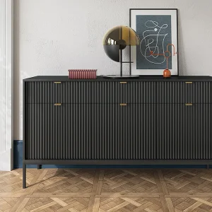 Buffetkast met 3 deuren en 3 laden – Zwart – LIOUBA – Koop nu eenvoudig en goedkoop online Buffetkast met 3 deuren en 3 laden – Zwart – LIOUBA – Koop nu eenvoudig en goedkoop online