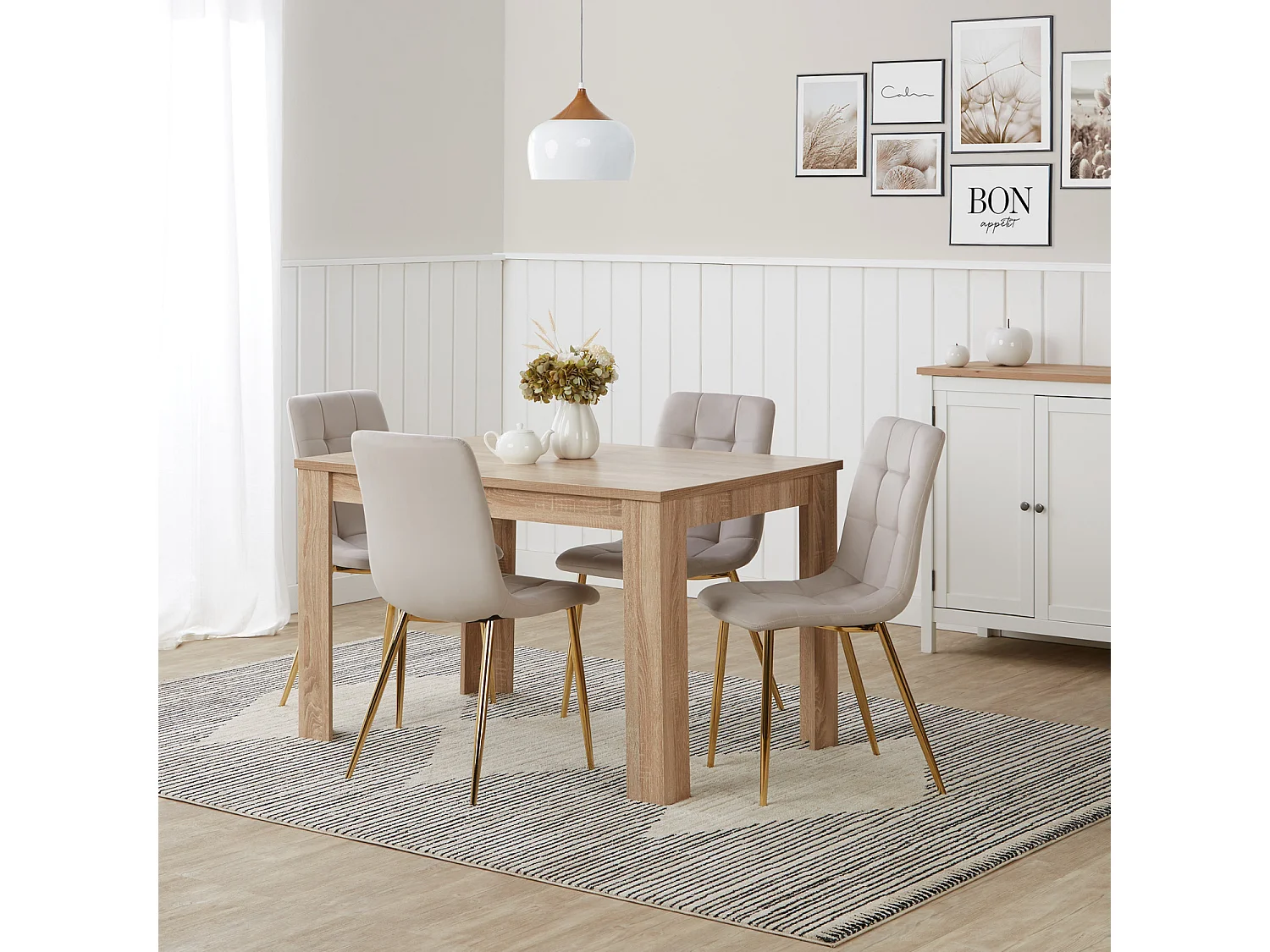 Eettafel 120x80x75 cm natuurlijk sonoma eiken