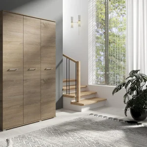 Drie-deurs opengaande kast 120 cm × 200 cm TRUFFEL | Planken + Kleerhangerstang Drie-deurs opengaande kast 120 cm × 200 cm TRUFFEL | Planken + Kleerhangerstang