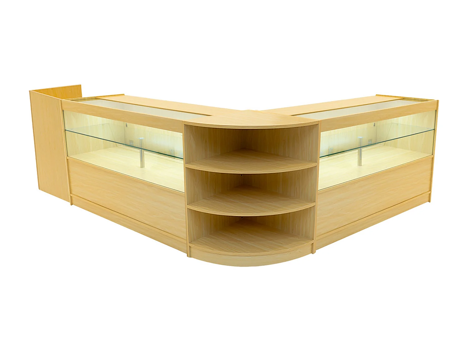 Eclipse LED Winkel Toonbank Set LM60, TB60 & 2 x C1500 - Esdoorn