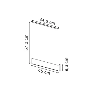 Frontpaneel zwart hoogglans 45×1.6×57.2 r-line Frontpaneel zwart hoogglans 45×1.6×57.2 r-line