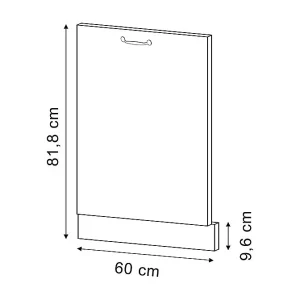 Frontpaneel antraciet hoogglans 60×1.6×81.8 r-line