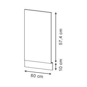 Frontpaneel licht blauw-grijs 60×1.6×67.4 fame-line