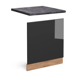 Frontpaneel antraciet hoogglans 60×1.6×57.2 r-line