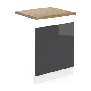 Frontpaneel antraciet hoogglans 60×1.6×57.2 r-line