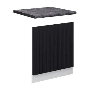 Frontpaneel zwart gestreept 60×1.6×67.4 fame-line Frontpaneel zwart gestreept 60×1.6×67.4 fame-line