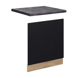 Frontpaneel zwart gestreept 60×1.6×67.4 fame-line Frontpaneel zwart gestreept 60×1.6×67.4 fame-line