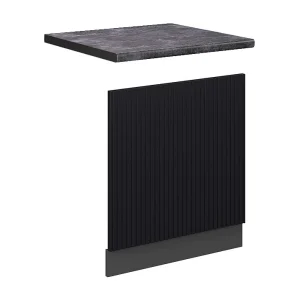 Frontpaneel zwart gestreept 60×1.6×67.4 fame-line Frontpaneel zwart gestreept 60×1.6×67.4 fame-line